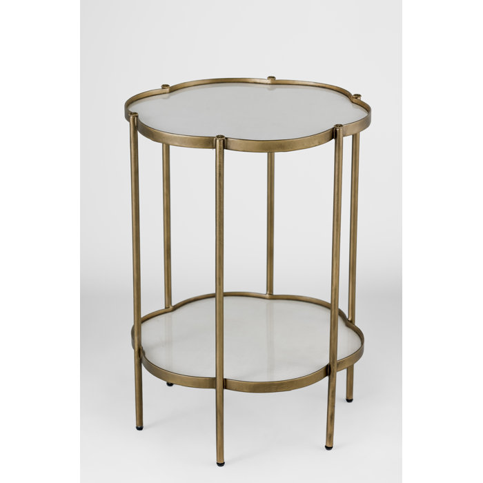 Gabby Clementine Flower End Table Wayfair